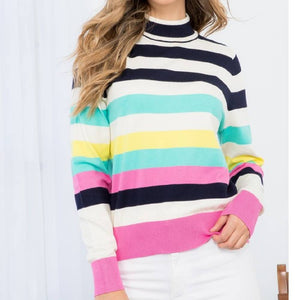 Multicolor Stripe Turtleneck - FINAL SALE WOMEN - Clothing - Sweaters & Cardigans THML CLOTHING   