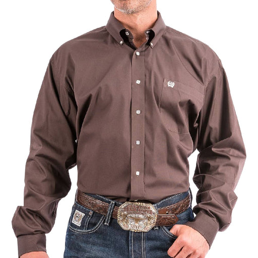 Cinch Men's Solid Brown Button Shirt MEN - Clothing - Shirts - Long Sleeve Cinch