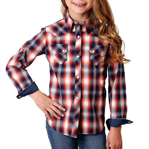 Roper Girl's Performance Plaid Snap Shirt KIDS - Girls - Clothing - Tops - Long Sleeve Tops Roper Apparel & Footwear   