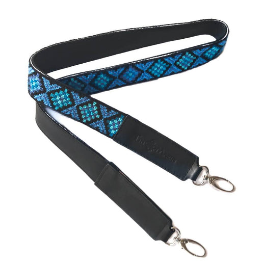 Mai Woven Bag Strap - Blue & Black WOMEN - Accessories - Small Accessories Tin Marin Brand   