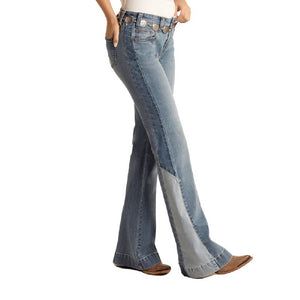 Rock & Roll Denim Women's Patch Dye Trouser Jean - FINAL SALE WOMEN - Clothing - Jeans Panhandle   
