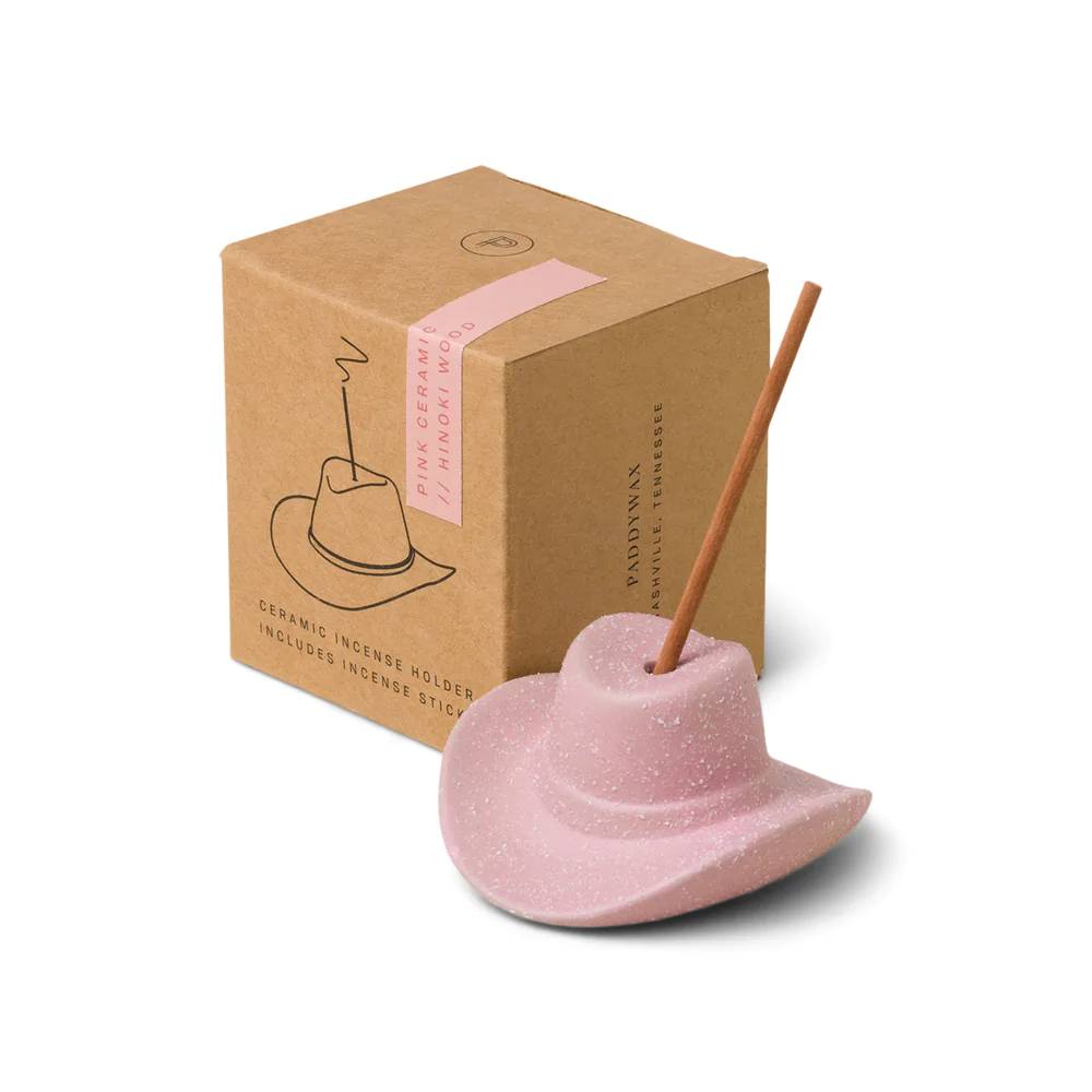 Paddywax Pink Cowboy Hat Incense Holder/Sticks HOME & GIFTS - Home Decor - Candles + Diffusers Paddywax   