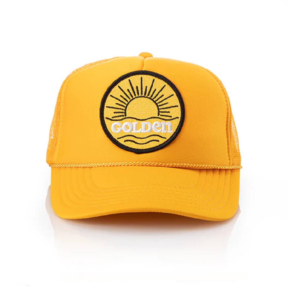 Golden Patch Trucker Cap HATS - BASEBALL CAPS Local Beach   