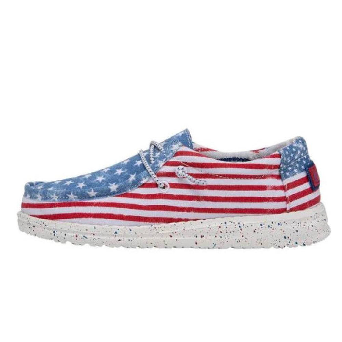 Hey Dude Youth Wally - Stars N Stripes KIDS - Footwear - Casual Shoes Hey Dude   