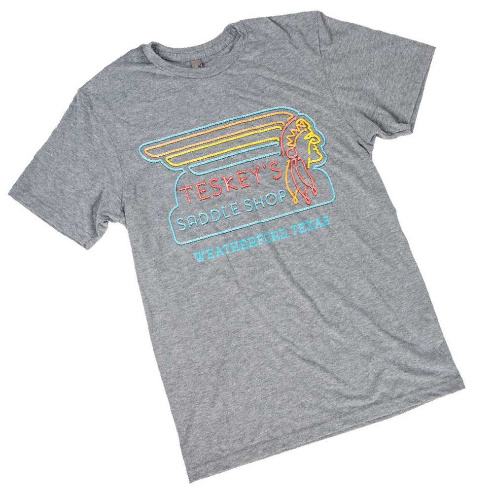 Teskey's Neon Sign Tee - Premium Heather TESKEY'S GEAR - SS T-Shirts Ouray Sportswear   
