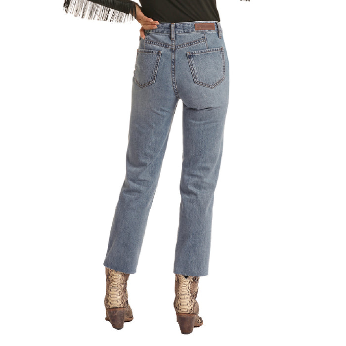 * Rock & Roll Denim Distressed Straight Crop Jean - FINAL SALE *Size 32 WOMEN - Clothing - Jeans Panhandle