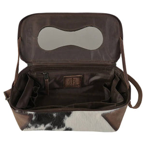 STS Ranchwear Cowhide Maddi Makeup Carry All ACCESSORIES - Luggage & Travel - Cosmetic Bags STS Ranchwear   