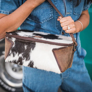 STS Ranchwear Cowhide Maddi Makeup Carry All ACCESSORIES - Luggage & Travel - Cosmetic Bags STS Ranchwear   