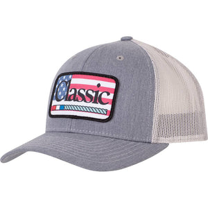 Classic Rope Cap with Flag Patch HATS - BASEBALL CAPS Classic Grey Heather/Grey  