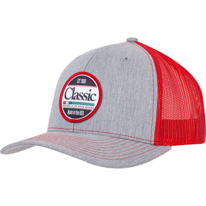 Classic Rope Caps with Patch Logo HATS - BASEBALL CAPS Classic Grey Heather/Red  