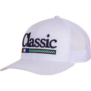 Classic Rope Cap with Large Embroidered 3D Logo HATS - BASEBALL CAPS Classic Equine White  