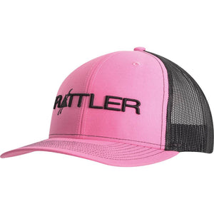 Rattler Rope Cap with Embroidered Logo HATS - BASEBALL CAPS Rattler Pink/Black  