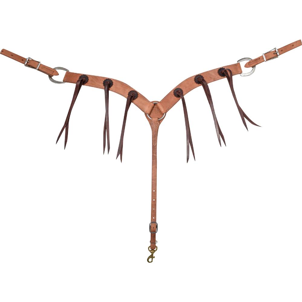 Martin Saddlery 2" Harness Breastcollar with Rosettes and Strings Tack - Breast Collars Martin Saddlery   