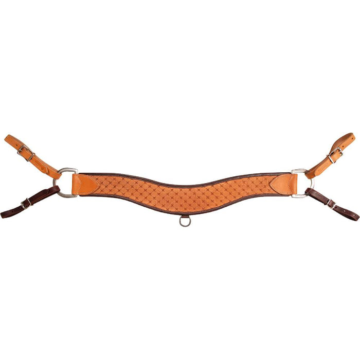 Martin Saddlery 4" Quilted Stamp Steer Roper Breast Collar Tack - Breast Collars Martin Saddlery   