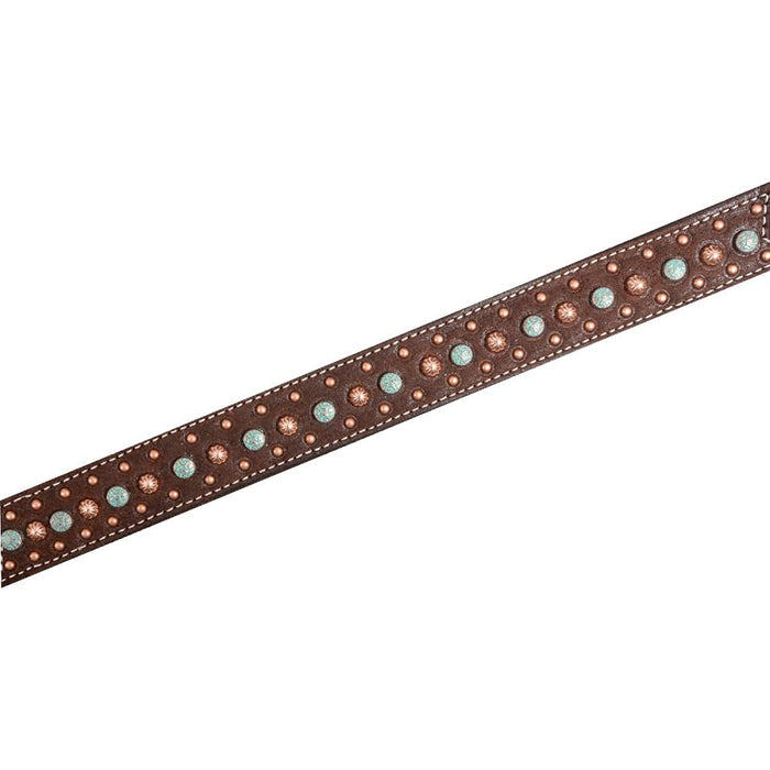 Martin Saddlery Floral Dots Chocolate Breast Collar Tack - Breast Collars Martin Saddlery