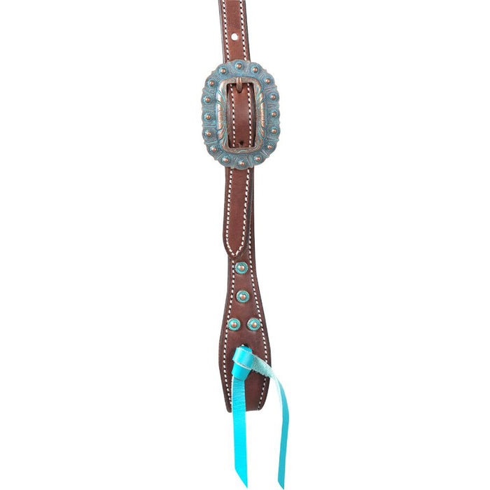 Martin Saddlery Antiqued Dots One Ear Headstall Tack - Headstalls Martin Saddlery   