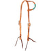 Martin Saddlery Colored Lace Slip Ear Headstall Tack - Headstalls Martin Saddlery Turquoise Lace  
