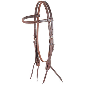 Martin Saddlery Roughout Browband Headstall Tack - Headstalls Martin Saddlery Chestnut Roughout  
