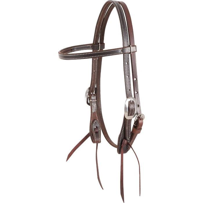 Martin Saddlery Stitched Gag Browband Headstall Tack - Headstalls Martin Saddlery Chocolate  