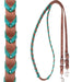 Martin Saddlery Laced Harness Barrel Rein Tack - Reins Martin Saddlery 3/4" Turquoise 