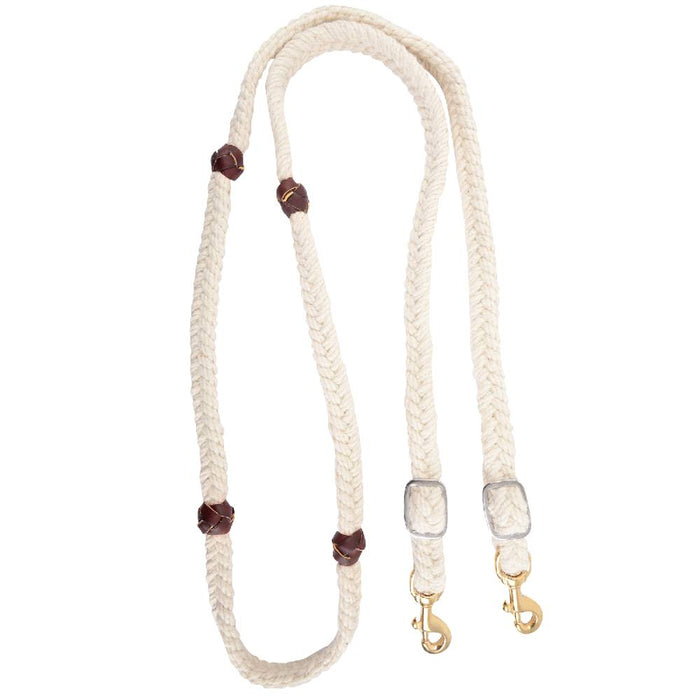 Martin Saddlery Blended Mohair Barrel Rein Tack - Reins Martin Saddlery White  