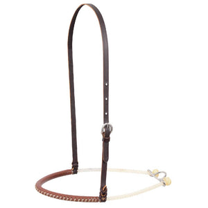 Martin Saddlery Single Rope Harness Leather Covered Noseband Tack - Nosebands & Tie Downs Martin Saddlery Natural  