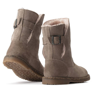 Birkenstock Uppsala Shearling Boot - Suede Leather Gray Taupe WOMEN - Footwear - Casuals Birkenstock   