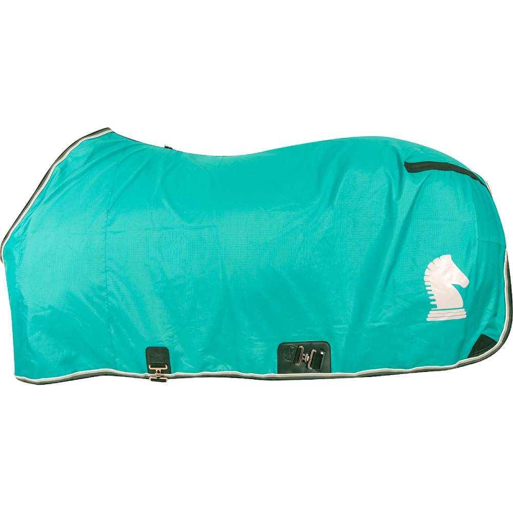 Classic Equine Closed Front Stable Sheet - Black Horse Blanket Size L With Replaceable Leg Straps