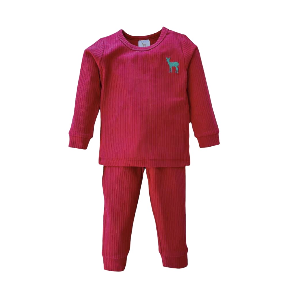 Velvet Fawn Toddler Solid Jammie Set KIDS - Baby - Baby Girl Clothing Teskeys   