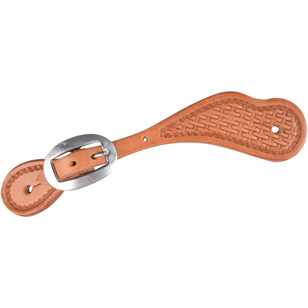 Martin Saddlery Natural Harness Leather Cowboy Spur Straps with Prescott Buckles main image 1
