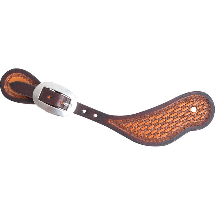 Martin Saddlery Cowboy Spur Strap Tack - Spur Straps Martin Saddlery Natural w/ Dyed Edges Medium