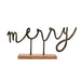 Mud Pie "Merry" Cast Iron Sentiment Sitter HOME & GIFTS - Home Decor - Seasonal Decor Mud Pie   