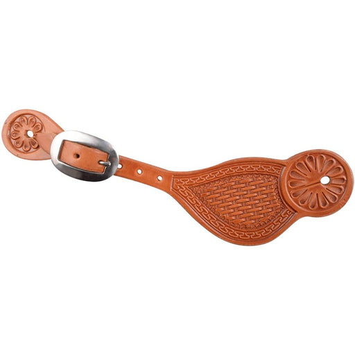 Martin Saddlery Tombstone Spur Straps Tack - Spur Straps Martin Saddlery Natural Basket  