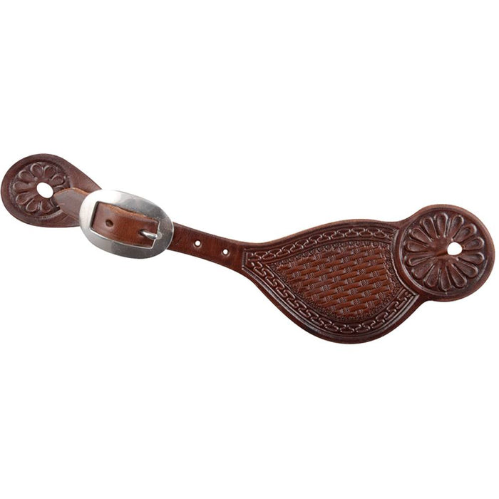 Martin Saddlery Tombstone Spur Straps Tack - Spur Straps Martin Saddlery Chocolate Basket  