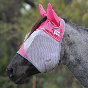 Cashel Charity Breast Cancer Research Crusader Fly Mask Equine - Fly & Insect Control Cashel Arabian Ear 