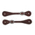 Weaver Youth Hand Tooled Triangle Border Spur Straps Tack - Bits, Spurs & Curbs - Spur Straps Weaver Leather   