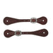 Weaver Youth Hand Tooled Triangle Border Spur Straps Tack - Spur Straps Weaver Leather   