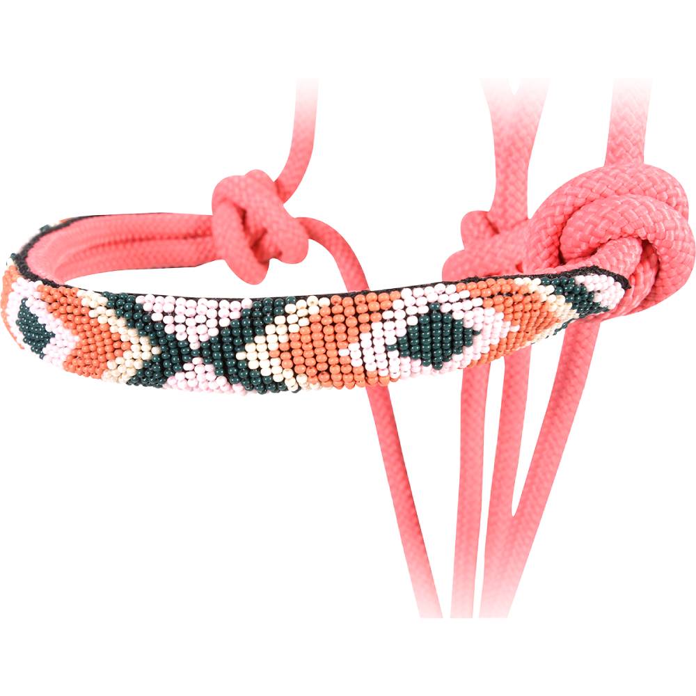 Cashel Beaded Rope Halter with Lead Tack - Halters & Leads - Combo Cashel Pink  