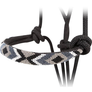 Cashel Beaded Rope Halter with Lead Tack - Halters & Leads Cashel Black  