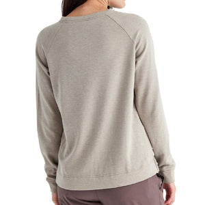 Free Fly Women's Bamboo Fleece Crew Pullover - Heather Stone WOMEN - Clothing - Pullovers & Hoodies Free Fly Apparel   