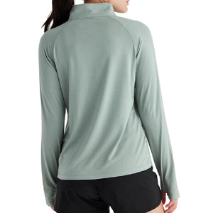 Free Fly Women's 1/4 Zip Bamboo Flex Pullover - Dark Sage - FINAL SALE WOMEN - Clothing - Pullover & Hoodies Free Fly Apparel   