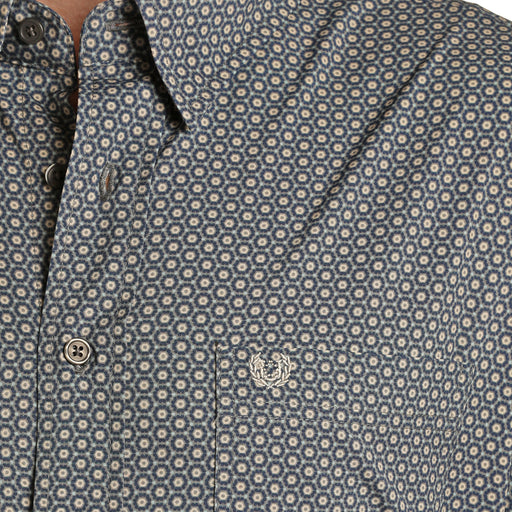 Panhandle Men's Performance Geo Print Shirt - Blue MEN - Clothing - Shirts - Long Sleeve Panhandle