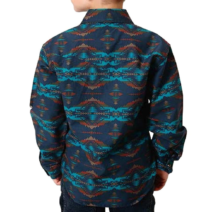 Roper Boy's Blanket Horizon Stripe Snap Shirt KIDS - Boys - Clothing - Shirts - Long Sleeve Shirts Roper Apparel & Footwear   