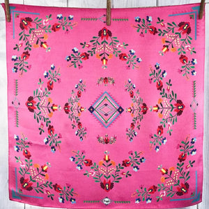 Fiesta Shorty Scarf - Multiple Colors ACCESSORIES - Additional Accessories - Wild Rags & Scarves Fringe Scarves Hot Pink  