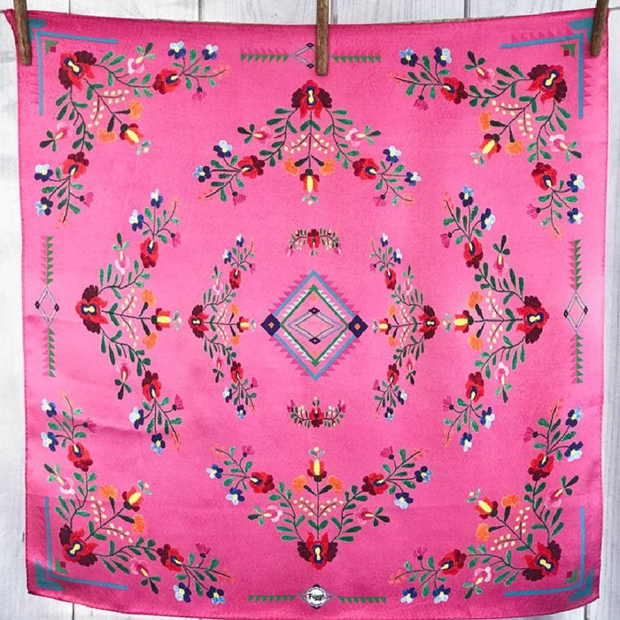 Fringe Scarves "Fiesta" Shorty Scarf - Multiple Colors ACCESSORIES - Additional Accessories - Wild Rags & Scarves Fringe Scarves Hot Pink  