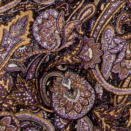 Paisley Silk Wild Rag - Gold/Purple ACCESSORIES - Additional Accessories - Wild Rags & Scarves Wyoming Traders   