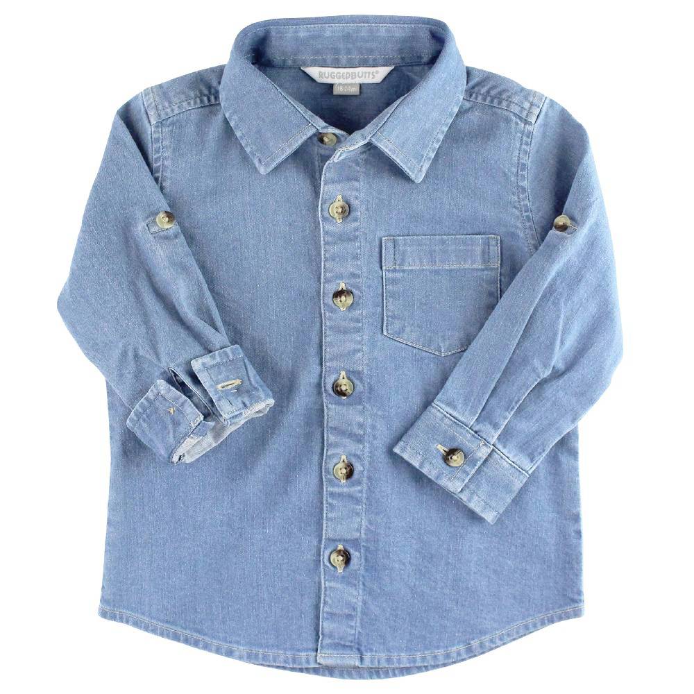 Rugged Butts Chambray Button Down Shirt KIDS - Baby - Baby Boy Clothing Ruffle Butts/Rugged Butts   