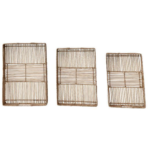 Hand-Woven Bamboo Handled Tray HOME & GIFTS - Home Decor - Decorative Accents Creative Co-Op   