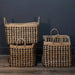 Hand Woven Sea Grass Basket Stripes HOME & GIFTS - Home Decor - Decorative Accents Creative Co-Op   