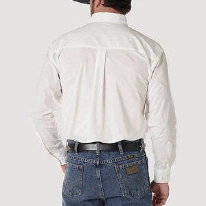 Wrangler Men's George Strait White Button Shirt MEN - Clothing - Shirts - Long Sleeve Shirts Wrangler   